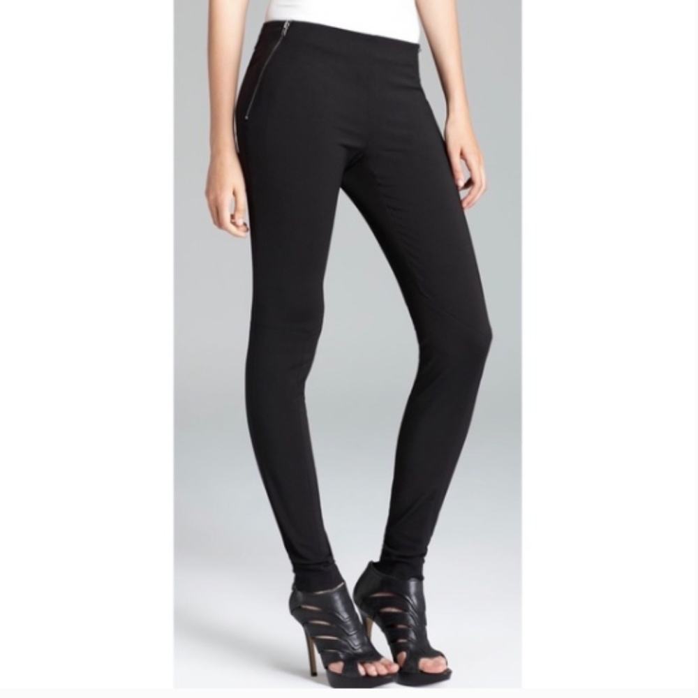 Theory Moto Zip Black Pant Leggings